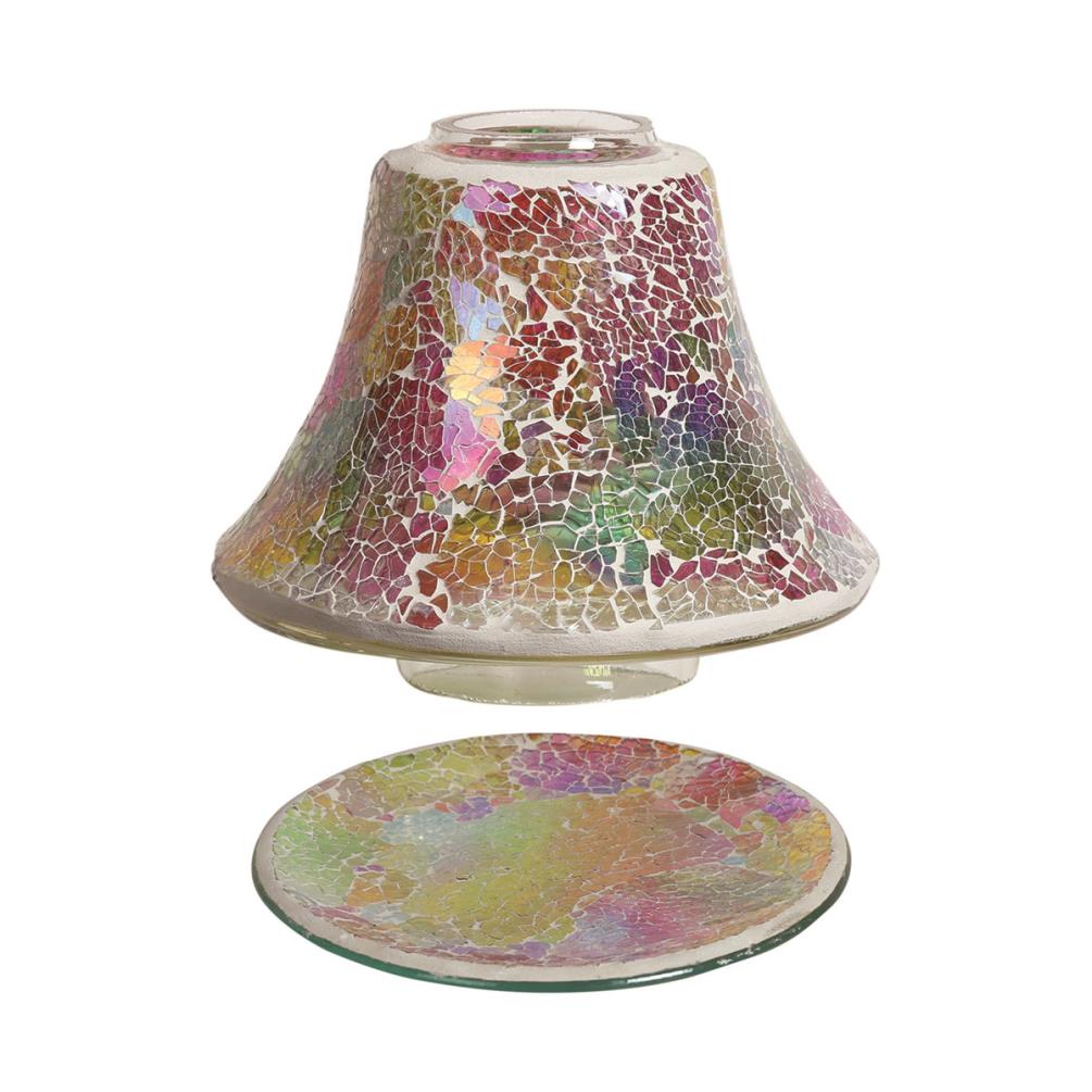 Aroma Rainbow Crackle Candle Shade & Tray £17.09